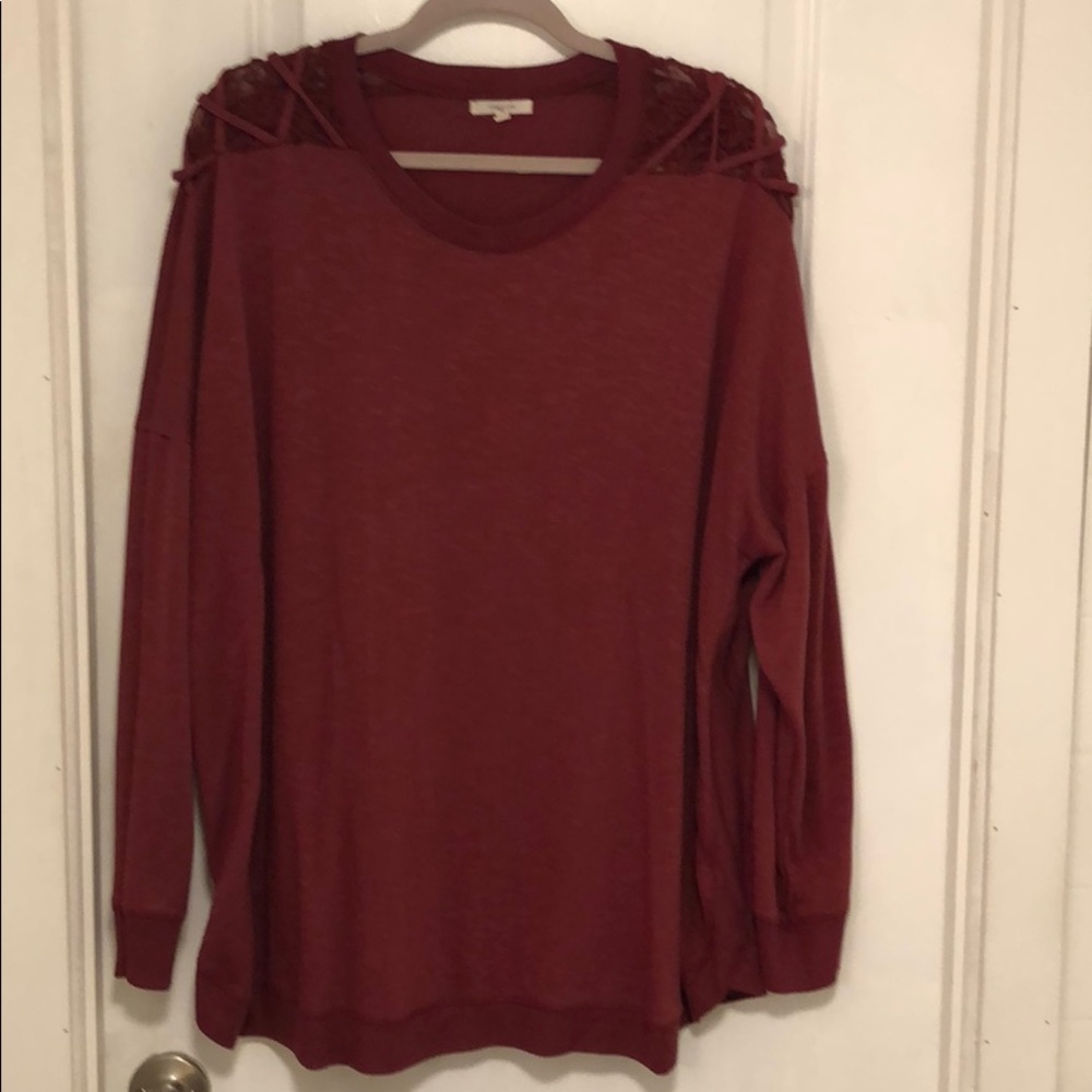 Lace detail sweater